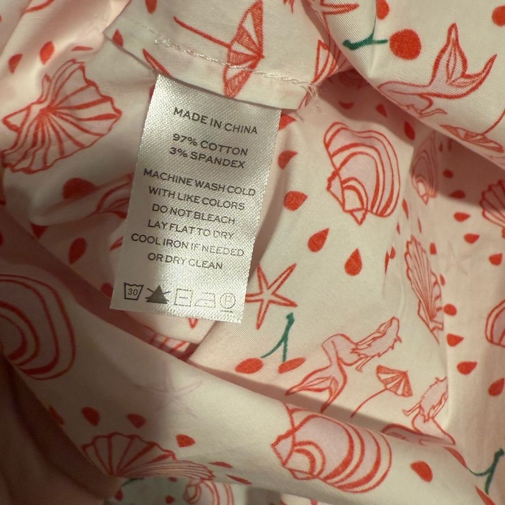 Hill House Pink Shell-Print Smocked Midi Dress, Size S - Picture 13 of 14
